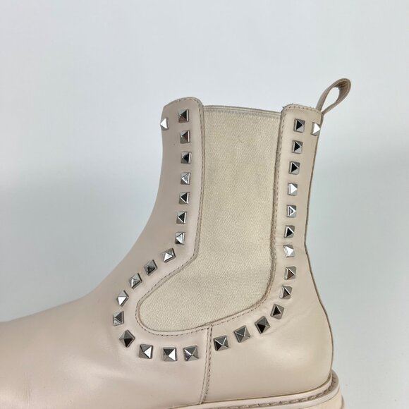 Ash Womens Lenny Studded Leather Chelsea Boots Whisper Cream size EU 38 US 7.5 8 - Picture 11 of 16